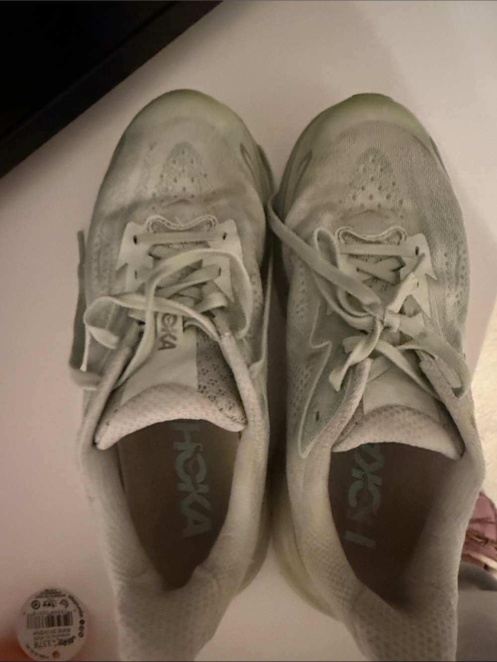 Hoka girls Running Shoes in Pale Green